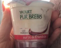 Yaourt pur brebis sur lit de framboise
