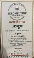 Zero Glutine Lasagne