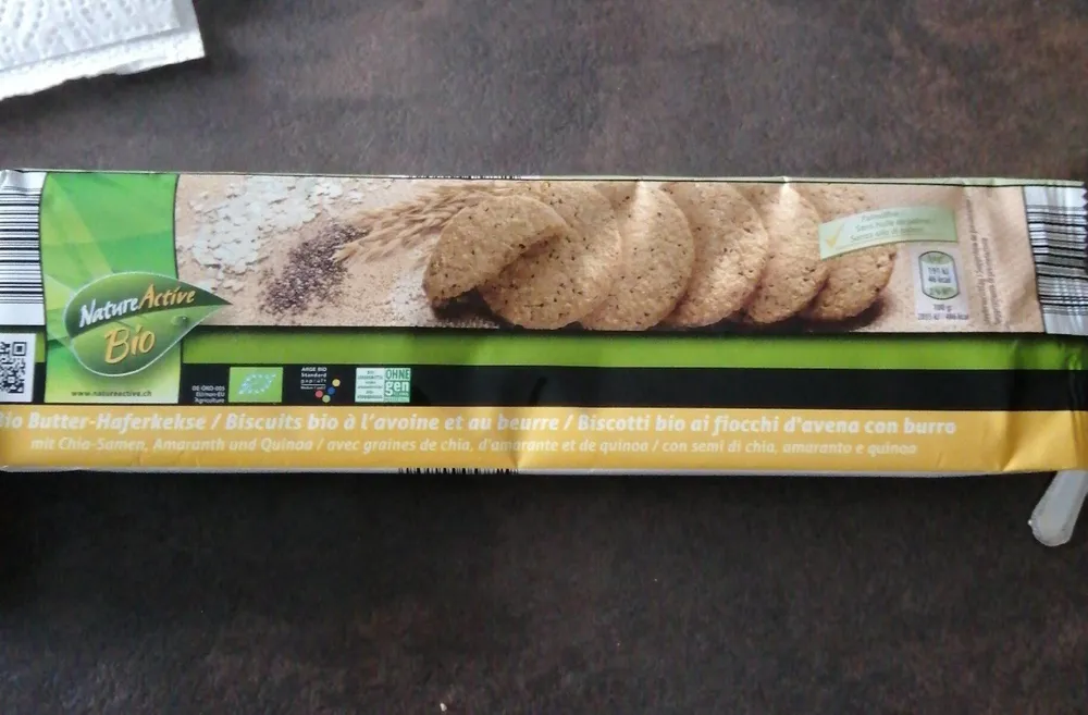 Biscuits bio à l'avoine et au beurre