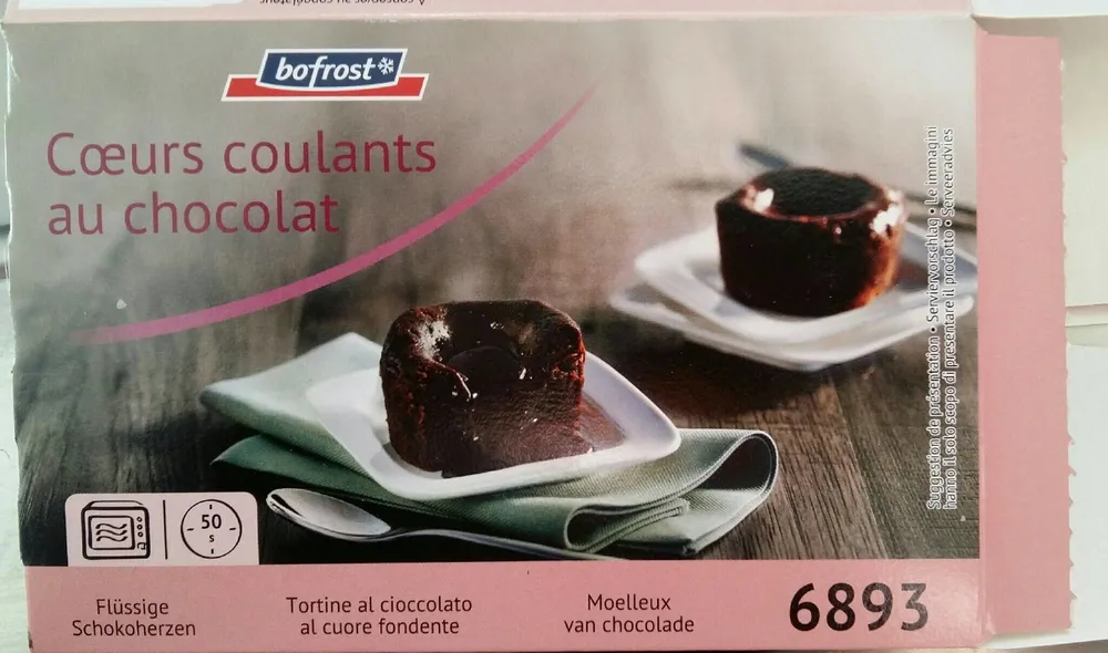 Coeurs coulants au chocolat