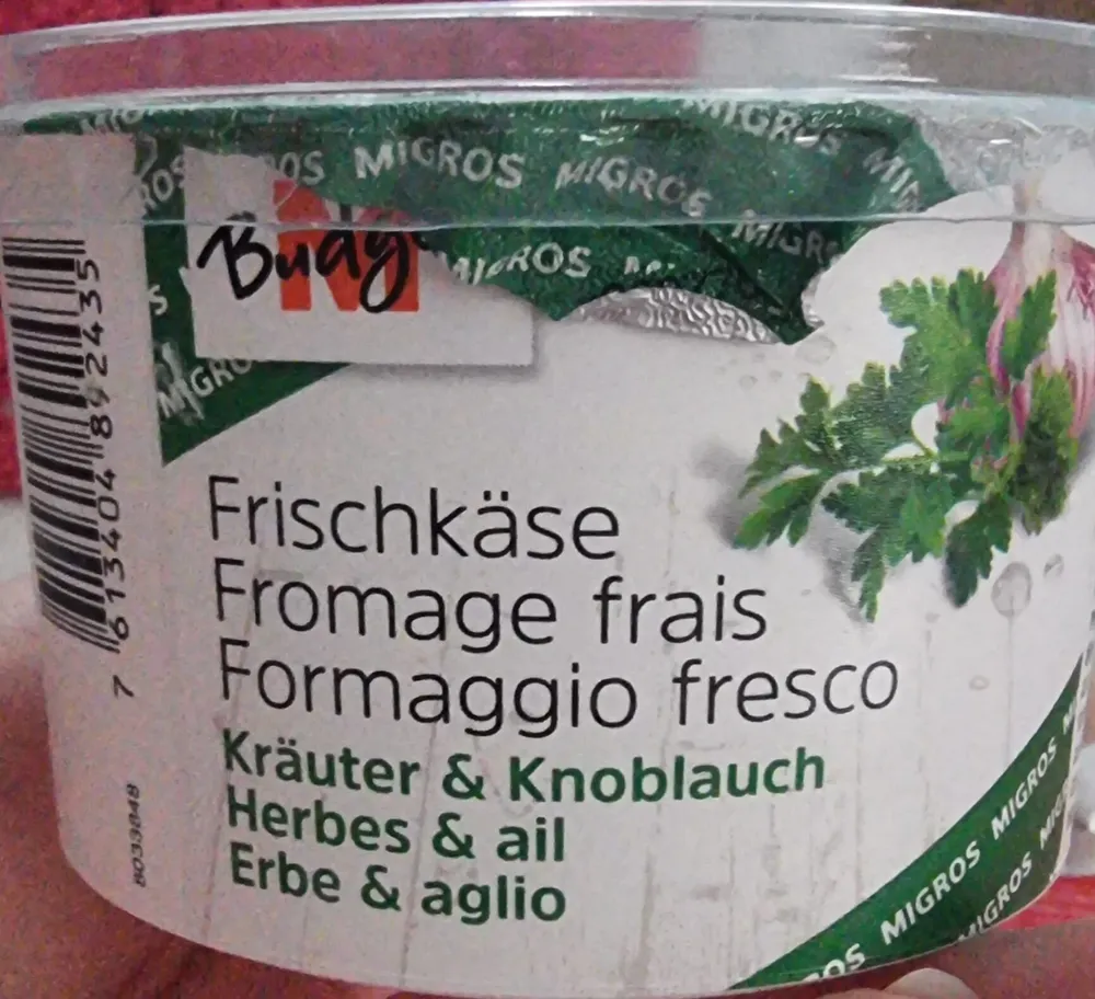 Fromage frais herbes et ail