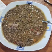 Lentejas con confit de pato