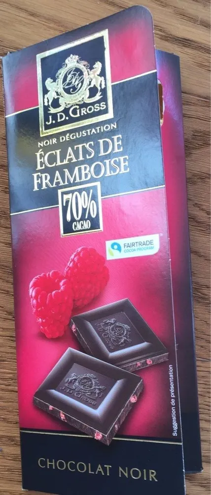 Noir dégustation éclats de framboise