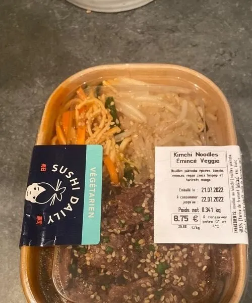 Kimchi noodle émincé veggie