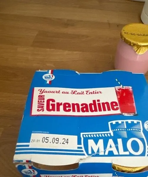 Yaourt au lait entier saveur grenadine