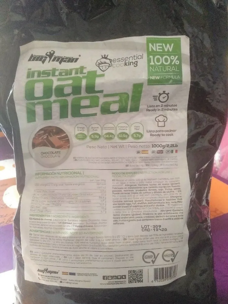 Instant oat metal chocolate