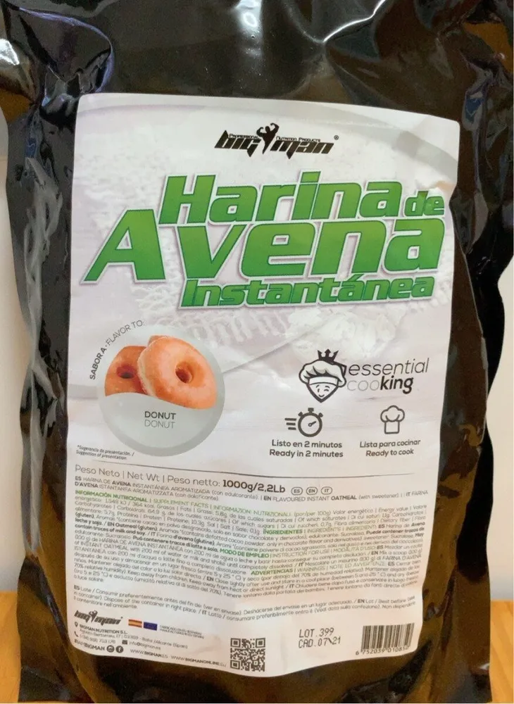 Harina de avena instantanea