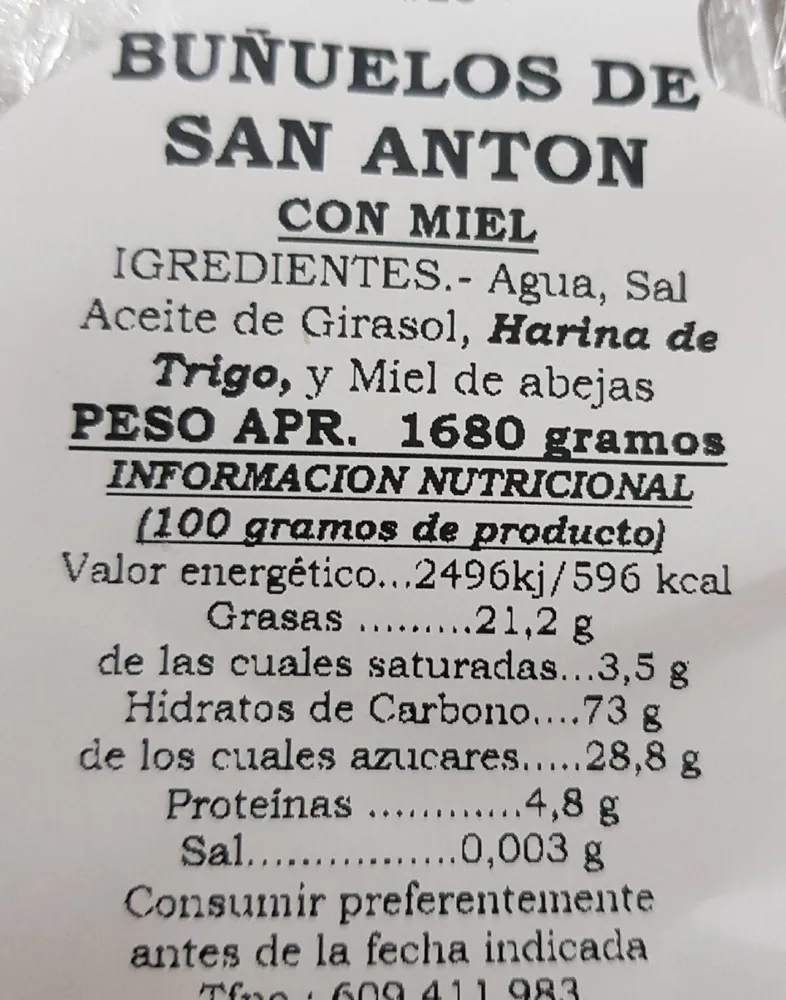 Buñuelos de San Antón con miel