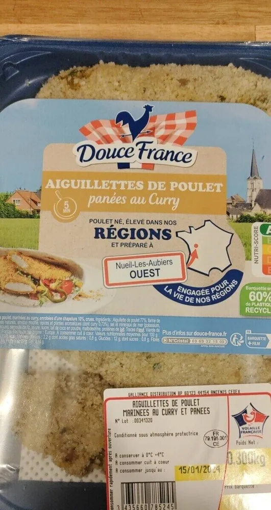 Aiguillettes de poulet panées au curry