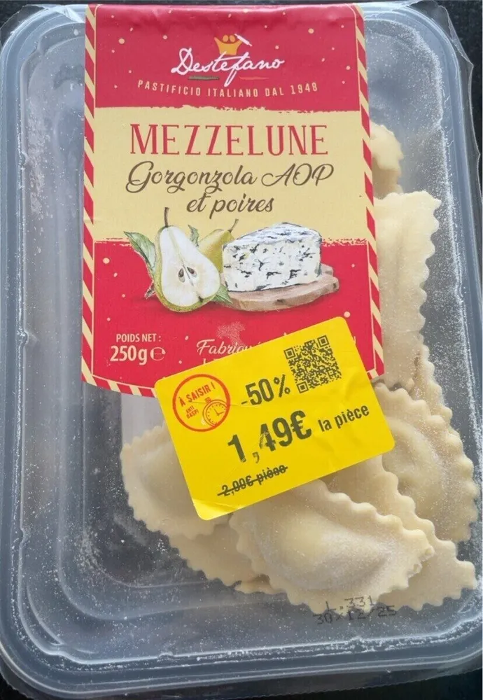 Mezzelune gorgonzola AOP et poires