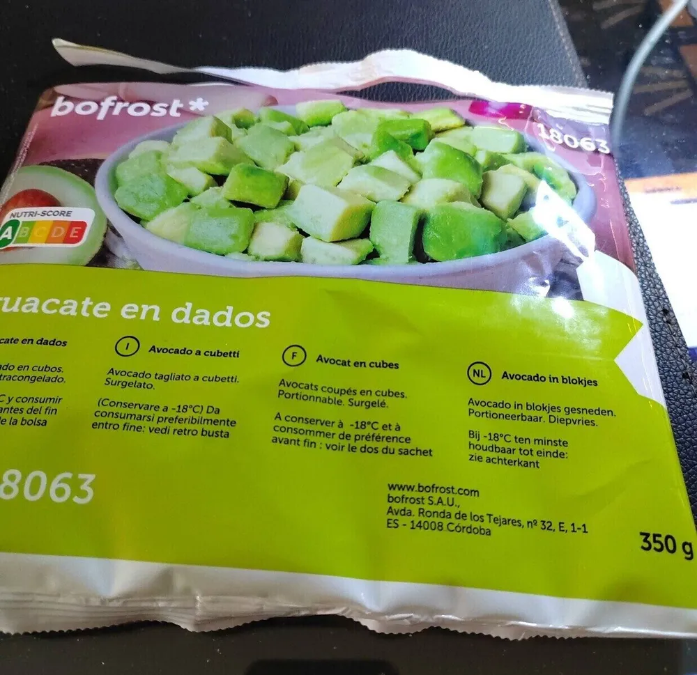 Avocat en cubes