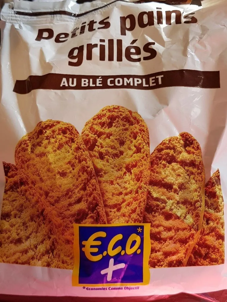 Petit pains grillés au blé complet