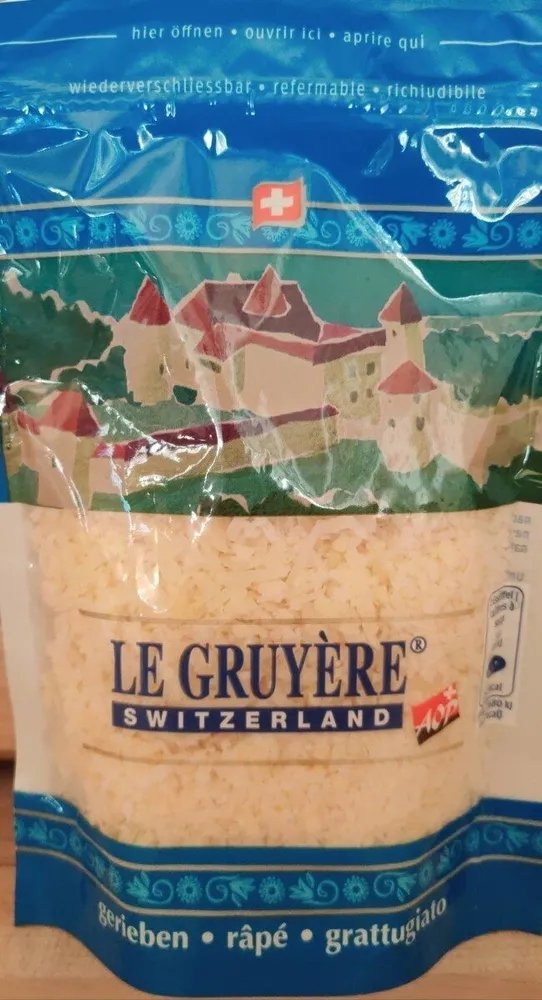 Le Gruyère Switzerland râpé