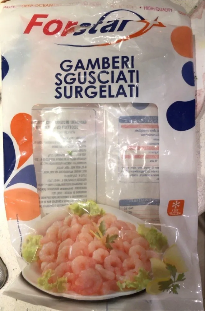 Gamberi sgusciati surgelati