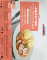 Rundertong in madeirasaus met aardappelpuree
