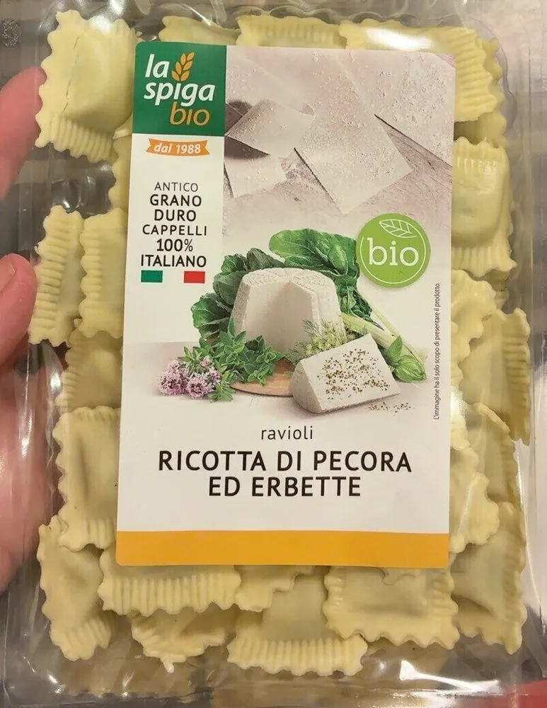 Raviole avec riccotta de brebis et bettes