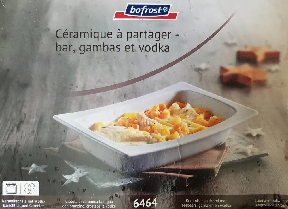 Céramique à partager - bar, gambas et vodka
