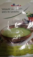 Velouté aux petits pois et lardons