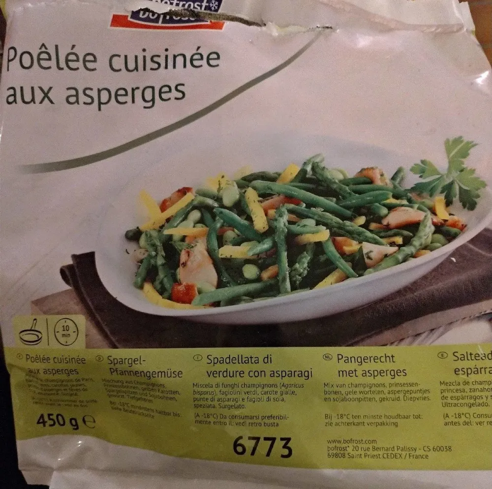 Poêlée cuisinée aux asperges