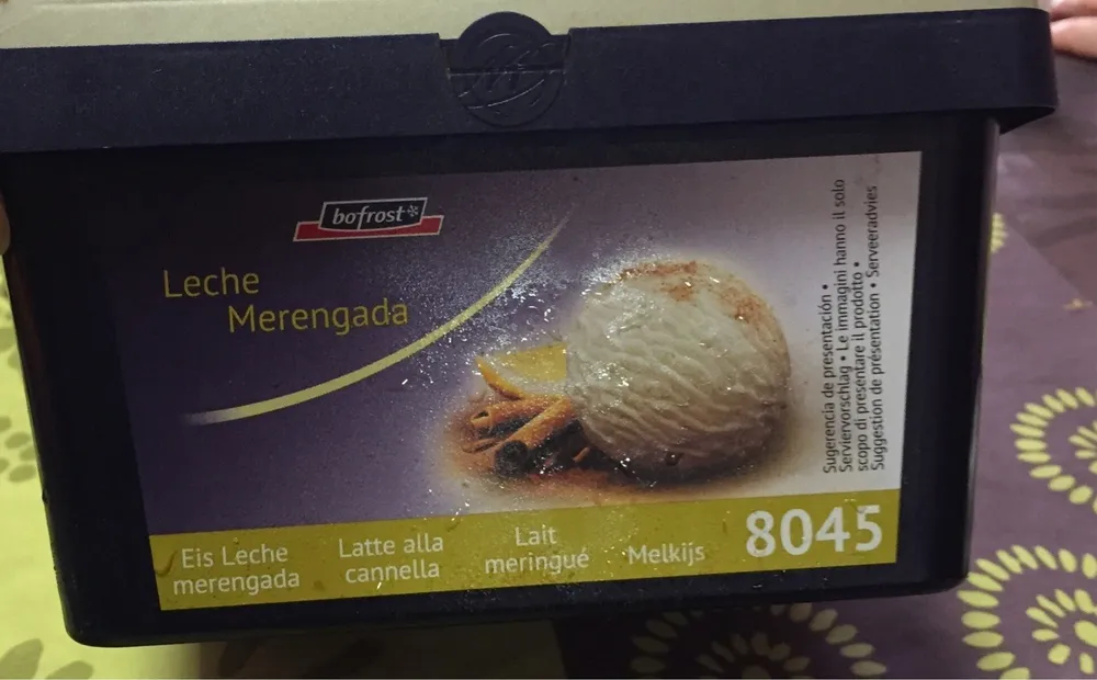 Helado de leche merengada