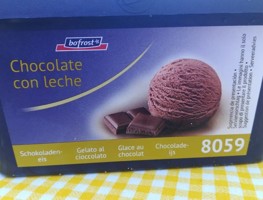Chocolate con leche helado bofrost