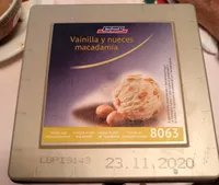 Vainilla y nueces helado