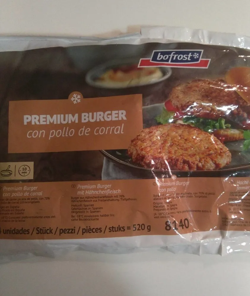 PREMIUM BURGUER con pollo de corral