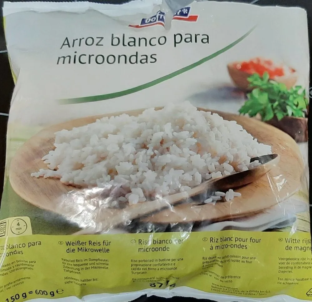 Arroz blanco para microondas