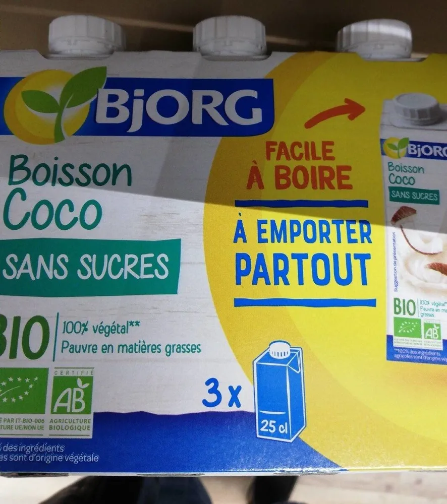 Boisson coco sans sucre