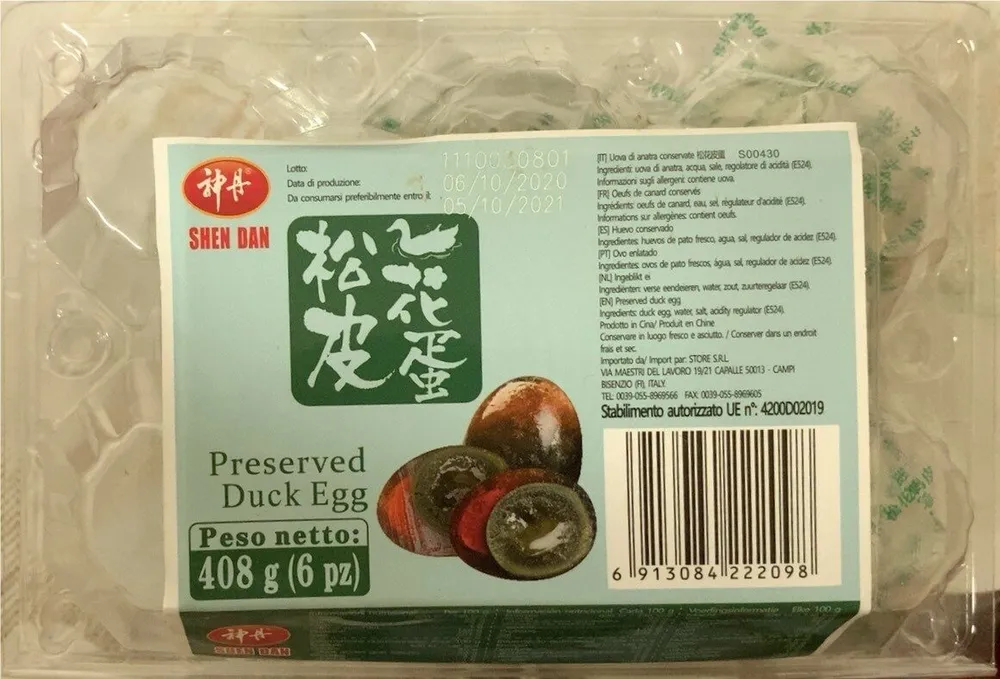 松花皮蛋uova di anatra conservate