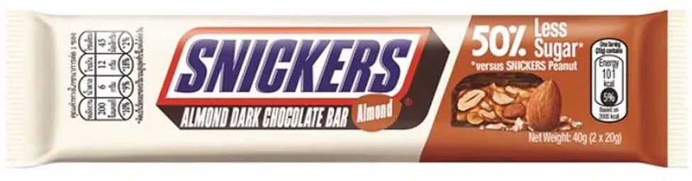 Almond dark chocolate bar