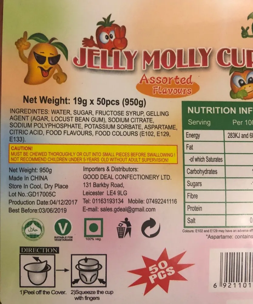 Jelly molly cups