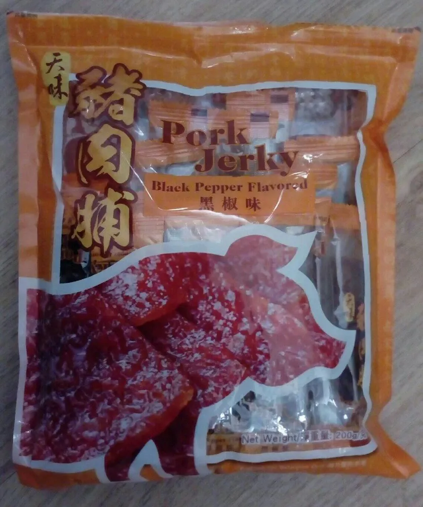 Pork Jerky, black pepper flavoured