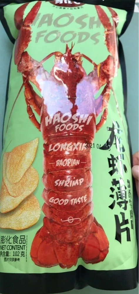 Snack de patatas frutas sabor langosta con ternera