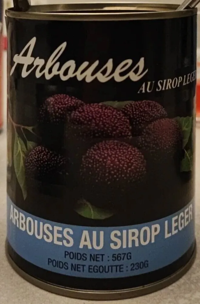 arbouses au sirop léger