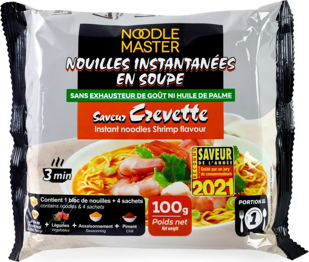 Nouilles instantanées saveur crevette