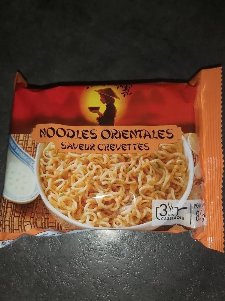 Noodles orientales saveur crevettes