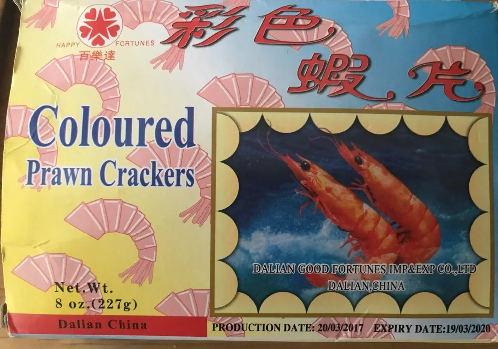 Colored prawn crackers