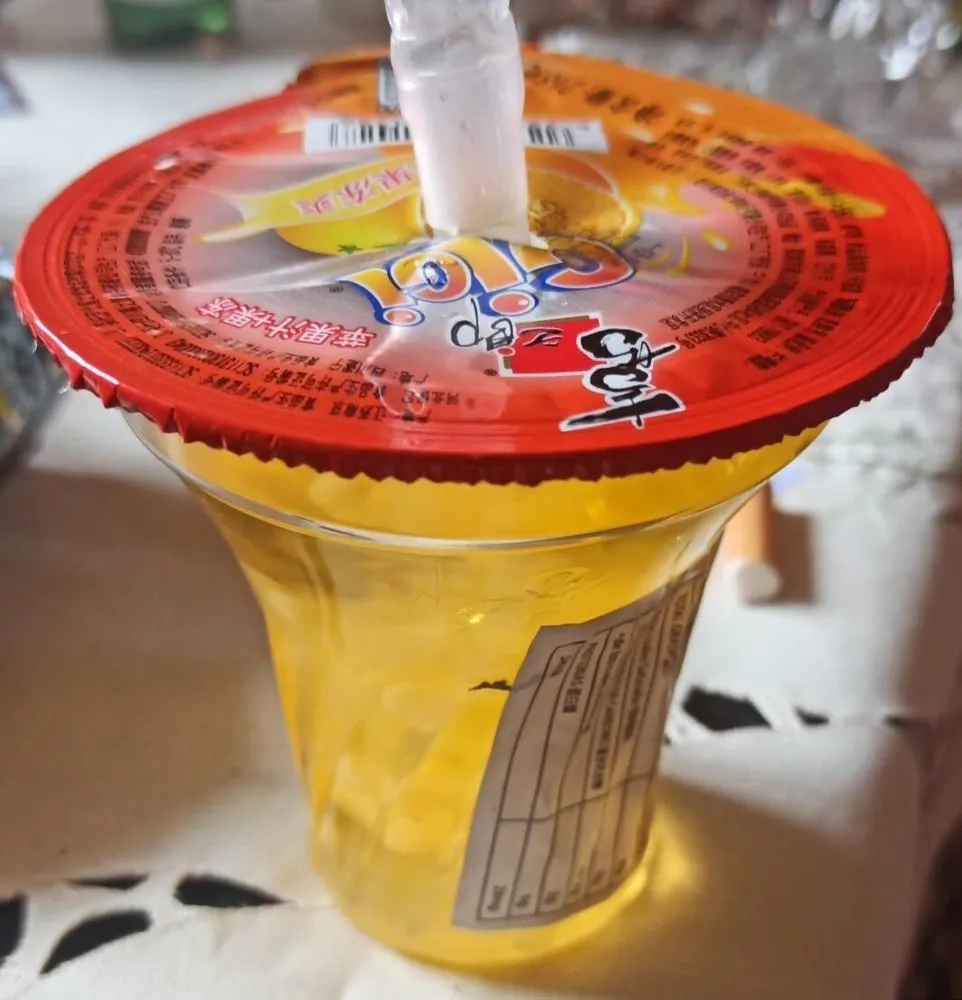 Gelatina de frutas sabor naranja