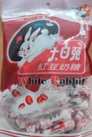 White rabbit. Red bean creamy candy