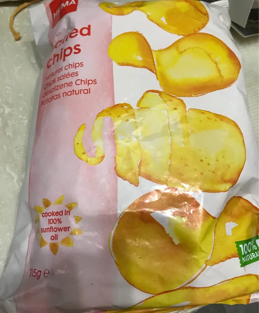 Chips de pommes de terre salées