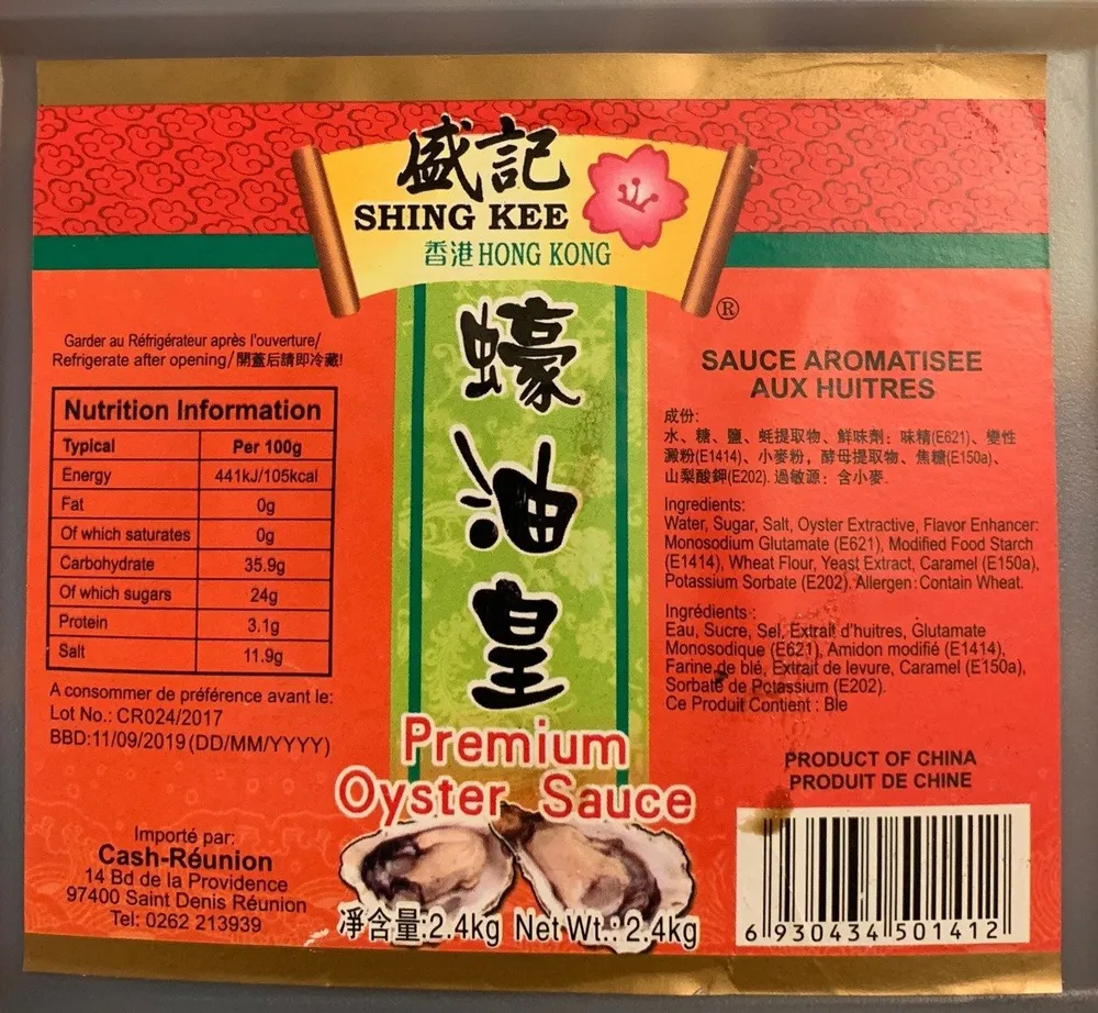 Sauce aromatisé aux huîtres