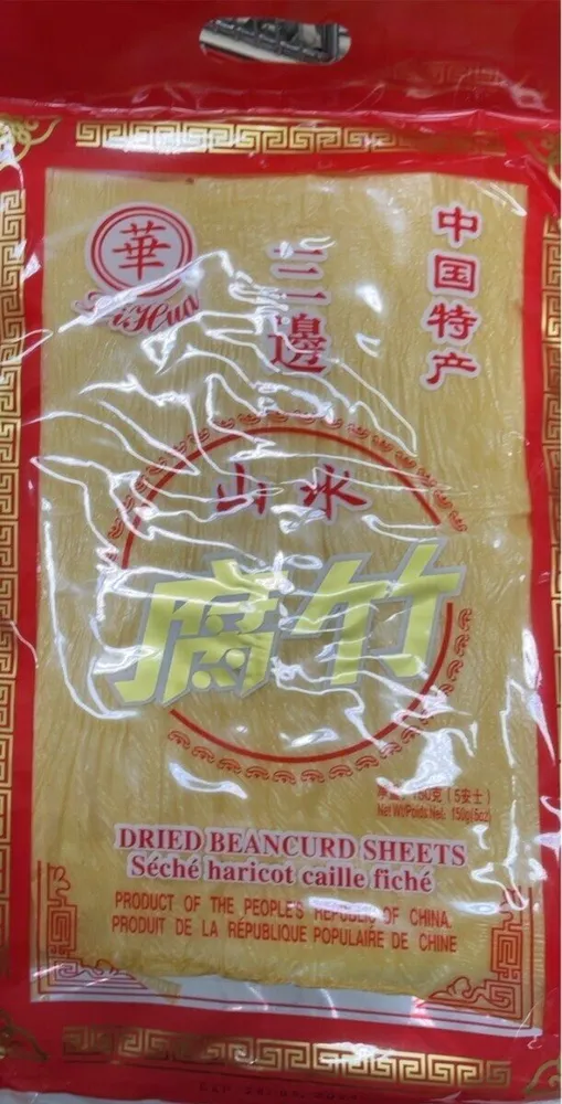 Dried bean curd sheets