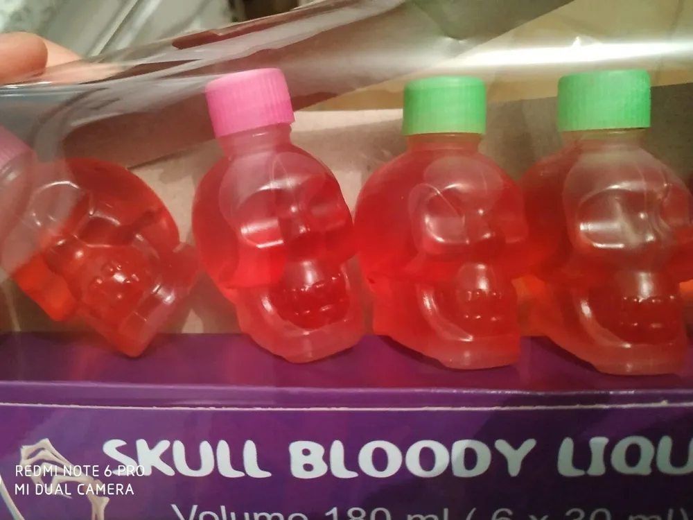 Skull bloody liquid