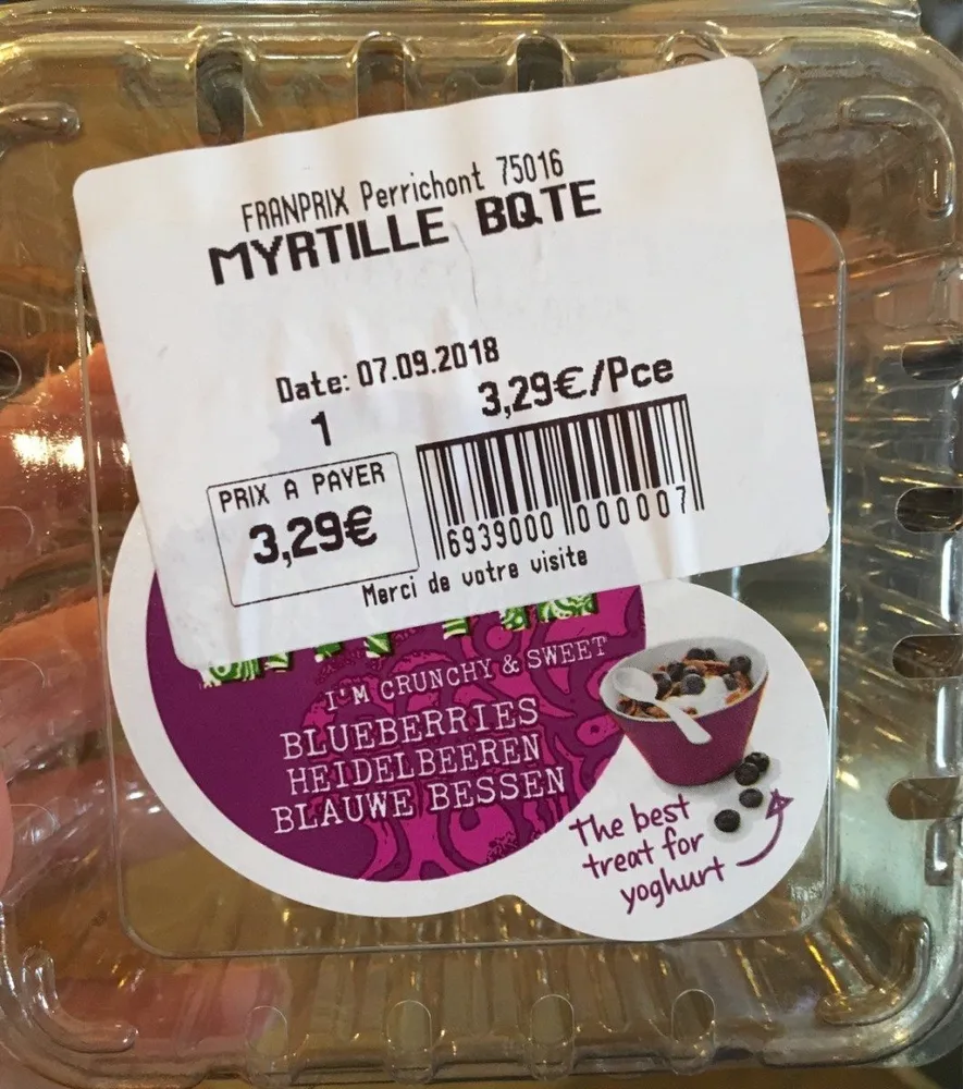Myrtille barquette