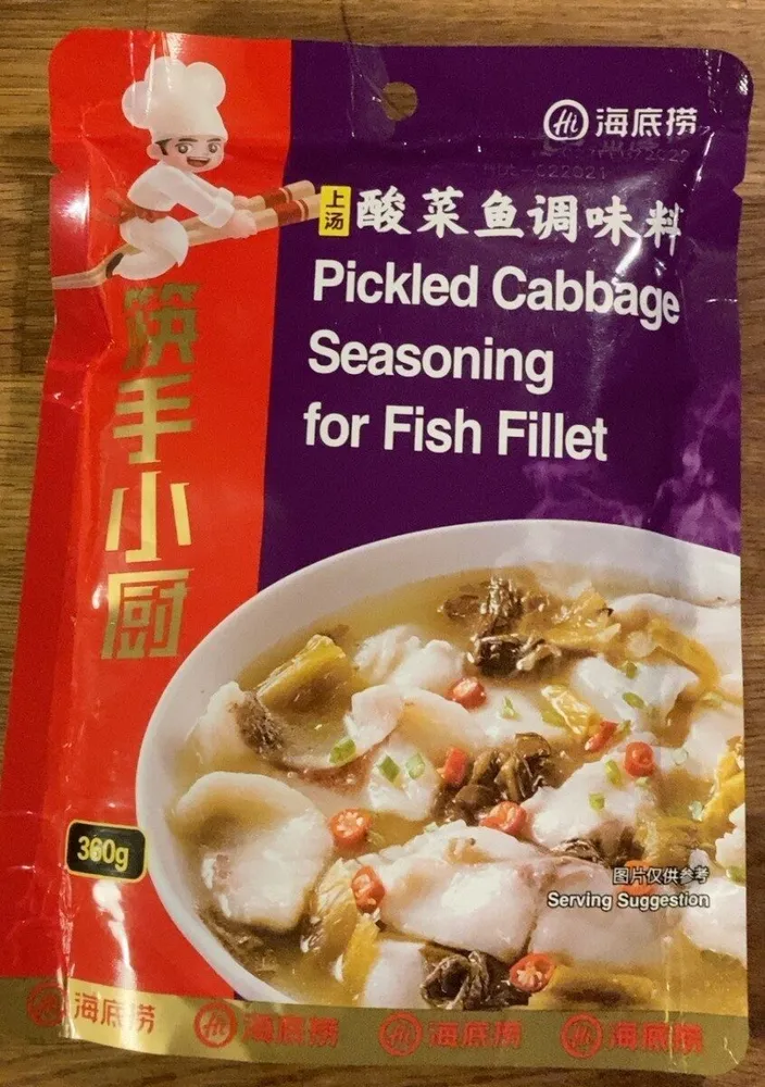 Pickled cabbge seasoning for fish fillet