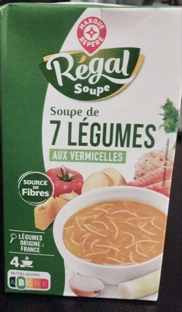Régal soupe - Soupe de 7 légumes aux vermicelles