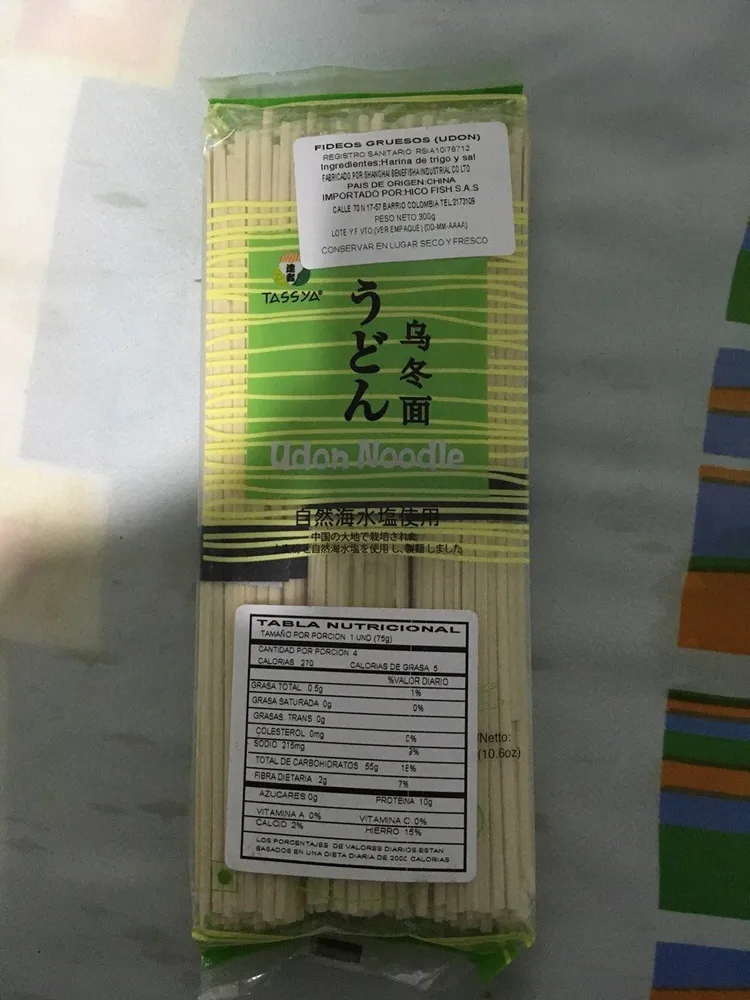 fideos gruesos udon tassya