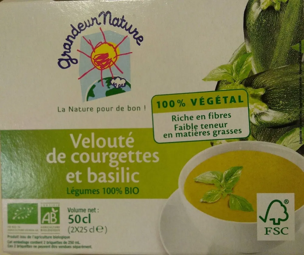 Velouté de courgettes et basilic