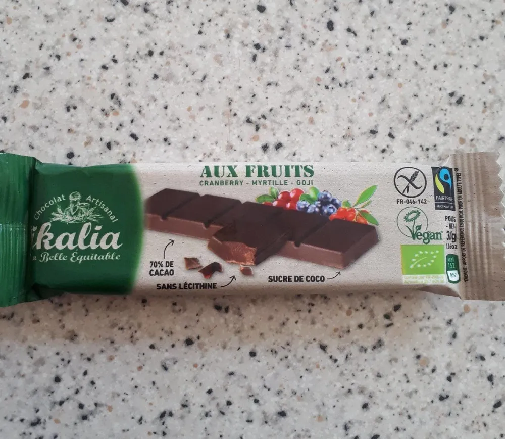 Barre de chocolat noir